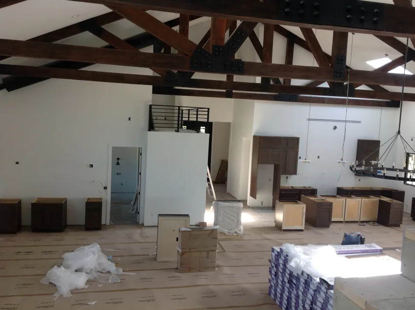 Before renovation — texas country living new construction interior design detail, Texas Country Living New Construction