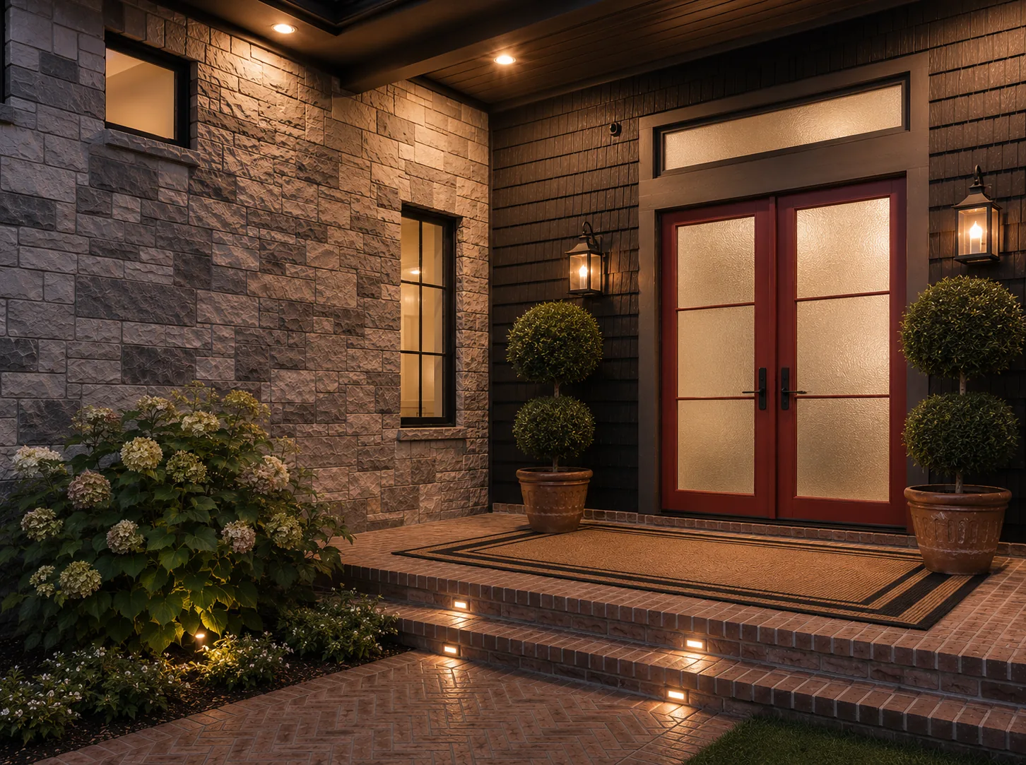 Grand front entryway