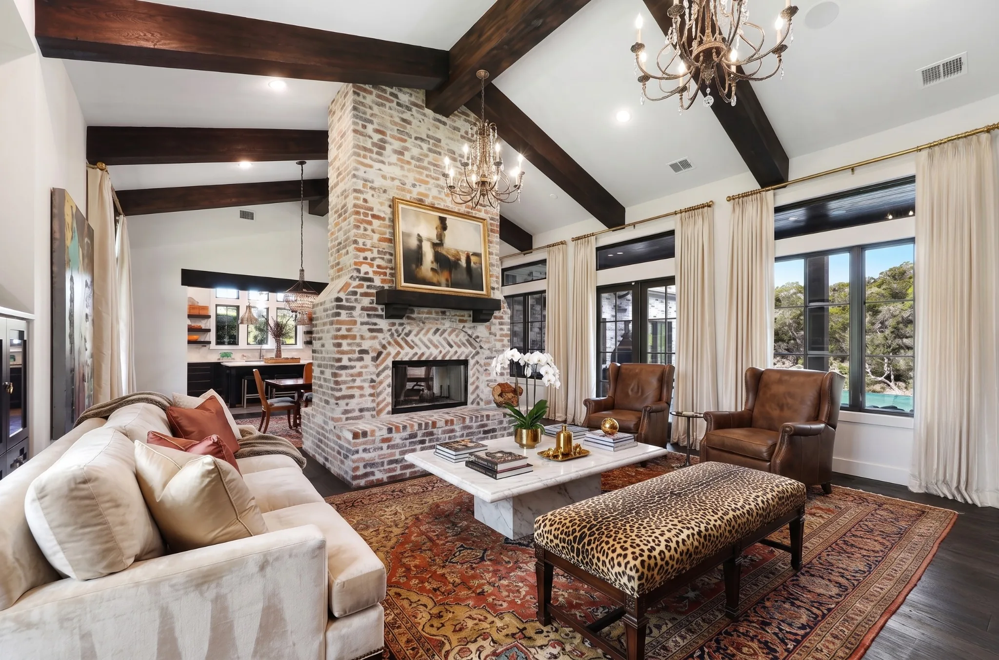 Elegant layered living room