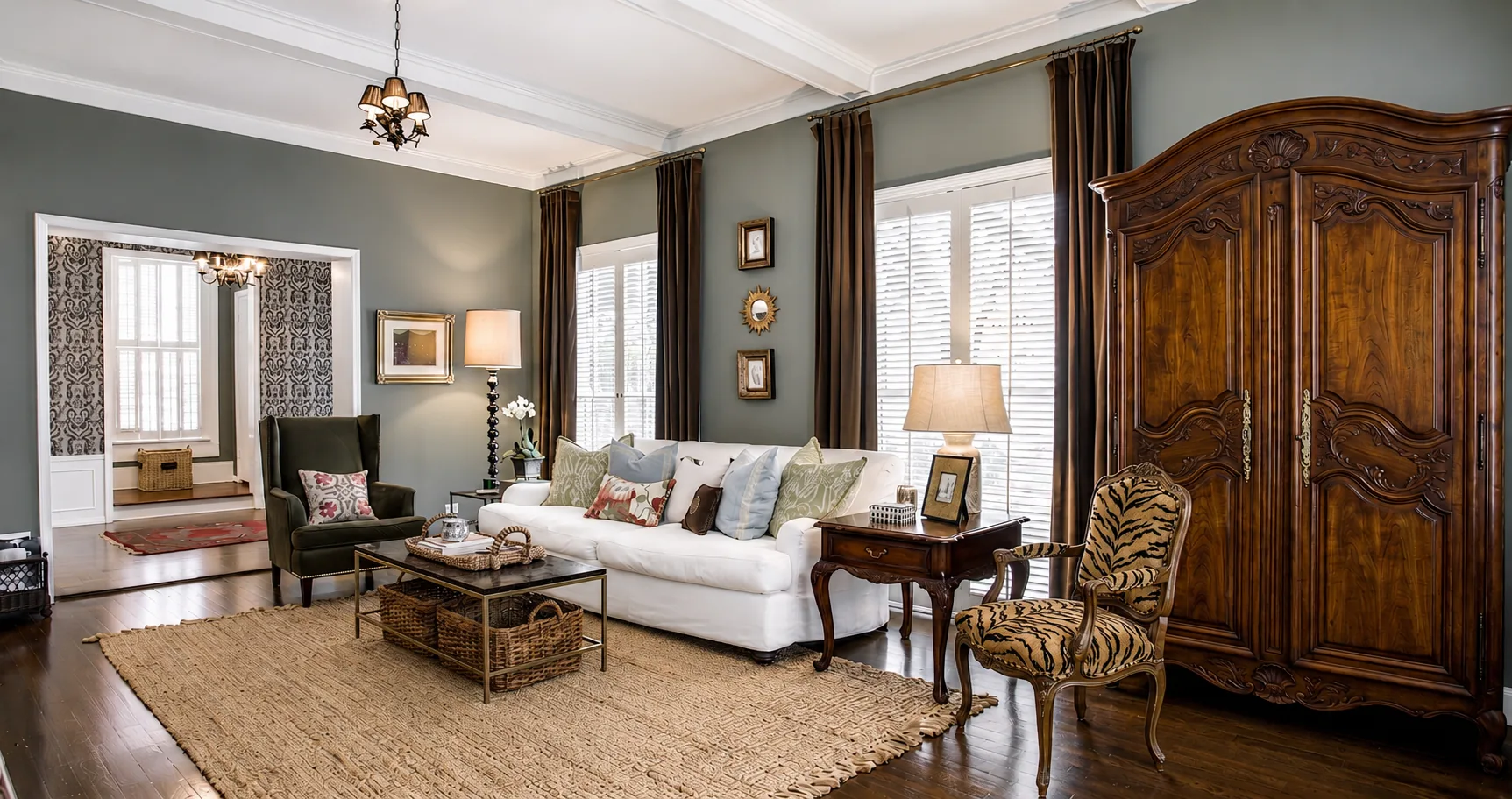 Monte Vista, Texas 124-Year-Old National Historic Preservation Home interior design detail