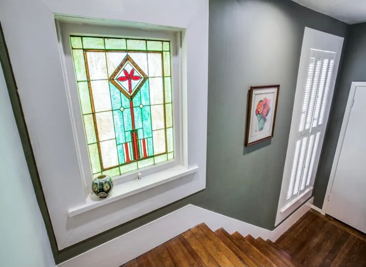 Staircase detail — Monte Vista, Texas 124-Year-Old National Historic Preservation Home